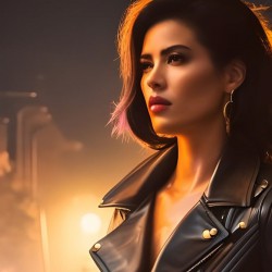 Women Black Stylish Jacket Image